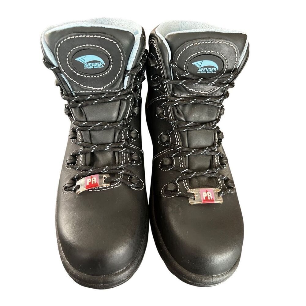 Avenger Womens Comp Toe Fraimer CT Leather Boots Size 8.5